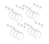 TOPPERFUN 12 Pièces Bandeaux Cercles Martiens Argentés Accessoires Cosplay Scintillants pour Fêtes et Halloween Serre-tête Paillettes pour Soirées à Thème Space Party