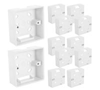 TOPPERFUN 12 Pièces Boîte de Prise Murale Encastrée Blanche en Pvc pour Installation Électrique, Boîte à Douille Profonde Simple Gang, pour Bureaux et Rénovations Commerciales