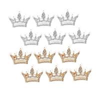 TOPPERFUN 12 Pièces Broche Couronne Femme Alliage Épingle à Revers pour Vêtements Écharpes et Accessoires Mode Décoration et Sécurisée