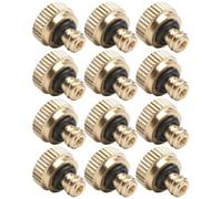 TOPPERFUN 12 Pièces Buse de Brumisation Basse Pression en Laiton 0, 4mm | Acier Inoxydable, Joint Torique Auto-étanche, Installation Simple, Anti-fuite et Résistant à Rouille
