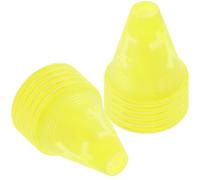 TOPPERFUN 12 Pièces Cône de Patinage à roulettes PE Jaune, Petit Modèle | Exercices et Mise en Place D’obstacles, Forme Cône-coupelle, Léger, Stable au Sol, Souple