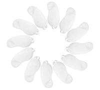 TOPPERFUN 12 pièces Masque de Sommeil Blanc Jetable Polyester Soie Imitation Cache-yeux Léger Occultant Pratique pour Dormir Masque de Nuit Portable pour Voyages