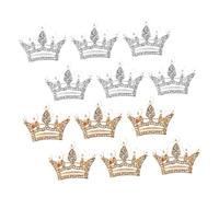 TOPPERFUN 12pièces Lot De Broches Couronne Pour Vêtements Broches à Revers Alliage Décorations Pour Foulards Et Châles