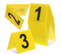 TOPPERFUN 15 pièces Marqueurs de Preuves Marqueurs de de Crime pour Décorations de Table et Événements Numéros Clairs et Stables avec Design