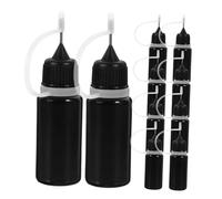 TOPPERFUN 15pièces Bouteilles Applicatrices De Colle Plastique Pour Projets Artisanaux Paper Quilling Et Peinture Bouteilles Squeeze Noires Anti-fuite