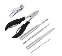 TOPPERFUN 1Ensemble Kit de Soins Inoxydable Noir Outils de Pédicure Exfoliants et Trimmer à Ongles Accessoires de Soin Durabilité et Qualité Garanties
