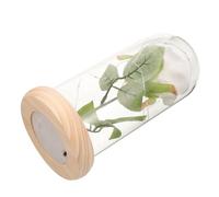 TOPPERFUN 1pièce Ornement De Maison Saint-Valentin Rose Éternelle sous Cloche Verre avec LED Décoration Créative pour Et Fête Rose Blanche sur Socle