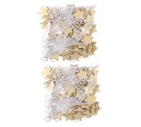 TOPPERFUN 2 Ensembles Étiquettes Suspendues Décoratives Étoile pour Bouteilles De Vin Beige 50 Pièces * 2