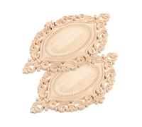 TOPPERFUN 2 Pièces Appliques Sculpté Décoratives pour Meubles Massif Autocollants pour Portes Armoires et Murs Polyvalent pour Rénovation de Mobilier Faciles à Peindre et Coller