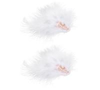 TOPPERFUN 2 pièces Barrettes Plumes Élégantes pour Femmes Filles Lot de Pinces Cheveux Fines Décoratives Accessoires de Tête Chic pour Mariage Fête et Photographie