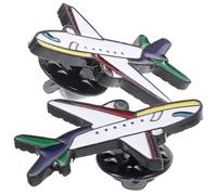 TOPPERFUN 2 pièces Broche Avion Cartoon Alliage Épingles Pudeur Unisexes Accessoires Mode Délicats pour Vêtements Casual Cadeau Original pour Femme et Homme