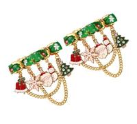 TOPPERFUN 2 Pièces Broche de Noël Épinglette de Noël Broche en Alliage Décoration de Vêtements
