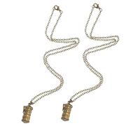 TOPPERFUN 2 pièces Collier Urne Cuivre Pendentif Cylindrique Ouvrable pour Cendres et Souvenirs Accessoire Commémoratif Léger pour Hommes et Femmes
