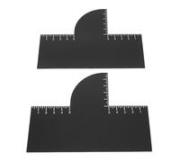 TOPPERFUN 2 Pièces Gabarit de Mise Forme Ligne des Cheveux avec Indicateurs Guide Alignement de Barbe et Carte de Barbe Plastique Réutilisable pour Finition des Contours