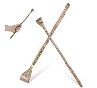 TOPPERFUN 2 Pièces Gratte-dos domestique Long poignée Bois Outil de relaxation par chatouilles du dos Portable Détente Corps pour adultes et enfants