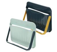 TOPPERFUN 2 pièces Lot de Étagères à Chaussures Murales PP Bleu Foncé et Support pour Rangement Compact et Pratique Salon Chambre et Balcon
