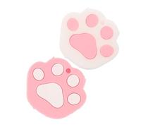 TOPPERFUN 2 pièces Lot Protège Clés Silicone Souple Forme Patte de Chat Couvre Clés Rayures pour Maison Accessoires Femmes et Adolescents Facile à Installer