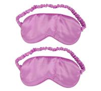 TOPPERFUN 2 pièces Masque de Sommeil Soie Double Face avec Sangle Ajustable Masque Yeux Occultant pour Nuit Voyage et Détente Confortable pour Adultes et Garçon Fille