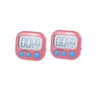 TOPPERFUN 2 pièces Minuteur Cuisine Magnétique Ultra Fin avec Écran LCD Grand Affichage et Alarme Forte Minuterie Numérique Polyvalente pour Cuisson et Activités Support et Suspension