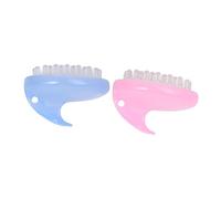 TOPPERFUN 2 pièces Peigne de Massage Plastique pour Cheveux Peigne de Lavage et Coiffage Bleu Rose pour Types de Cheveux et Utilisation à Domicile