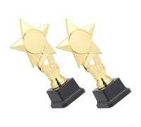 TOPPERFUN 2 Pièces Petit Trophée Étoile en Plastique, Trophée de Récompense Fête, Léger, Facile à Transporter Ranger, pour Garçons et Garçon et Filles, Matchs de Football et Concours