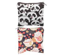 TOPPERFUN 2 Pièces Pochette de Rangement pour Serviettes Hygiéniques pour Adolescentes Sac de Rangement Portable Imperméable en Polyester pour l’École et les Sacs à Main