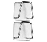 TOPPERFUN 2 Pièces Porte Éponge Acier Inoxydable Égouttoir à Éponge Support De Rangement Crochets Muraux pour Cuisine Et Salle De Bain