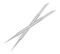 TOPPERFUN 2 Pièces Poussoir Cuticules Double Tête Acier Inoxydable Outils Manucure Dérapants pour Ongles et Nail Art Repousse Cuticules Pratique pour Salon et Usage Domestique