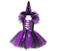 TOPPERFUN 2 Pièces Robe de Tulle pour Garçon Fille Costume de Fête Halloween avec Chapeau Ans Design Élégant pour et Performances Scéniques