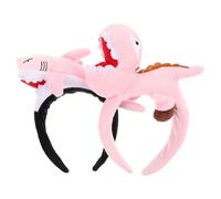 TOPPERFUN 2 Pièces Serrage-tête Requin en Peluche, Coiffe D'animal de Dessin Animé, Rose, Confortable, Facile à Coiffer, pour Garçon et Filles et Adultes, Fêtes à Thème et Décorations