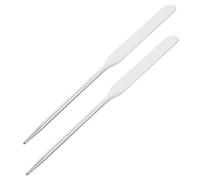 TOPPERFUN 2 pièces Spatule Métallique Longue Acier Inoxydable pour Mélange de Fond de Teint et Maquillage Outil de Mélange Précis pour Palette et Correcteur Lot