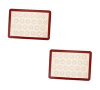 TOPPERFUN 2 Pièces Tapis de Cuisson Silicone Antiadhésif Matériel Chaleur pour Macarons Accessoire Pratique pour Pâtisserie