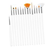 TOPPERFUN 20 pièces Kit de Pinceaux Nail Art Professionnel Ensemble de Pinceaux de Décoration pour Ongles Parfait pour Détails Fins et