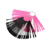 TOPPERFUN 200 pièces Porte-couleurs pour Ongles Éventail Planche Échantillons Noire et Rose Pratique pour Salon et Organisation Vernis Gel