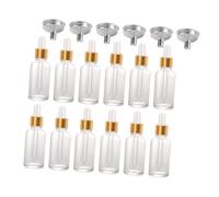 TOPPERFUN 24 pièces Lot de Flacons Compte-gouttes Verre avec Entonnoirs Inox pour Huiles Essentielles Distributeurs Huiles Essentielles Flacons Transparents pour Cosmétiques et DIY
