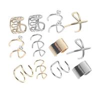 TOPPERFUN 24pièces Boucles Oreilles Manchette à Clip Sans Perçage Pour Femmes Et Hommes Variés Styles Bijoux Cartilage Sans Piercing