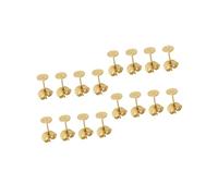 TOPPERFUN 25 paires Tiges Oreilles Acier Inoxydable avec Plaque Plate et Bouchons de Sécurité Dorés Accessoires pour Boucles Oreilles Femme et Fille pour Créations et Remplacement