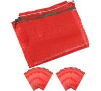 TOPPERFUN 25 Pièces Paquet de Rangement pour Produits Agricoles en Filet Rouge 47x27 Cm en Polypropylène Tissé Épais, Pratique et Réutilisable Cuisine et Maison