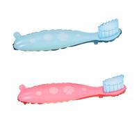 TOPPERFUN 2pièces Ballon De Brosse À Dents Géant Pour Garçon Fille Décoration De Fête Amusante Et Outil Pédagogique Matériau Doux Et Sûr Rose Bleu