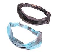 TOPPERFUN 2pièces Bandeau De Yoga à Boutons Foulard Extensible Bandeau De Fitness Respirant Pour Soin Des Oreilles Pratique Pour Sport