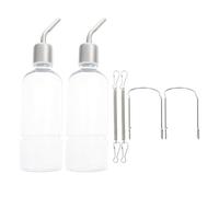 TOPPERFUN 2pièces Biberon Lapin Suspendu Transparent sans Bille Distributeur Eau Antigoutte pour Petits Rongeurs Cage Cochon Chinchilla et Facile à Installer
