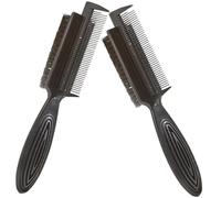 TOPPERFUN 2pièces Brosse à Cheveux Double Face Pour Coiffure Nettoyage Facile Sans Abîmer Les Cheveux Manche Confortable
