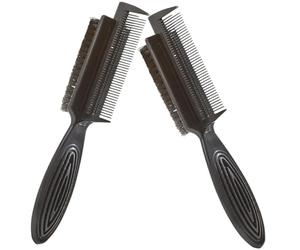 TOPPERFUN 2pièces Brosse à Cheveux Double Face Pour Coiffure Nettoyage Facile Sans Abîmer Les Cheveux Manche Confortable