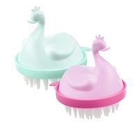 TOPPERFUN 2Pièces Brosse à Laver Cheveux Brosse de Shampooing Massante pour Nettoyage Humide et Sec Soulagement Démangeaisons Mousse Riche pour Garçon Fille