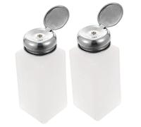 TOPPERFUN 2pièces Lot De Flacons Pompes Antistatiques Pour Liquides Blancs Sans Reflux Recyclable Pour Cosmétiques Et Nettoyants