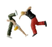 TOPPERFUN 2pièces Miniature Hip-hop Dancer Figurines Résine Modèle Homme Décorations Intérieures pour Table Sable Adultes Collections