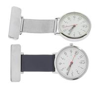 TOPPERFUN 2pièces Montre De Poche Infirmière Métal Portable Montre Gousset Docteur Simple Et Pratique Design Délicat pour Personnel Médical