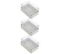 TOPPERFUN 3 Pièces Boîtier Électrique Étanche Transparent avec Couvercle Articulé en Abs As, Structure Modulaire Extensible pour Systèmes de Sécurité Extérieurs et Zones de Surveillance
