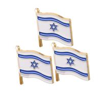 TOPPERFUN 3 pièces Broches Épingles Israël Drapeau National Créatives Lot de Pins Patriotiques Originales et Symbolique pour Collection et Cadeau