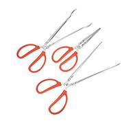 TOPPERFUN 3 pièces Pince à Crabes Acier Inoxydable Lot Poignée Ergonomique pour Attraper Écrevisses Anguilles et Ramasser Déchets Outils de Préhension Multifonctionnels